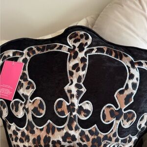 Bold Black and Brown Accent Pillows with Animal Print